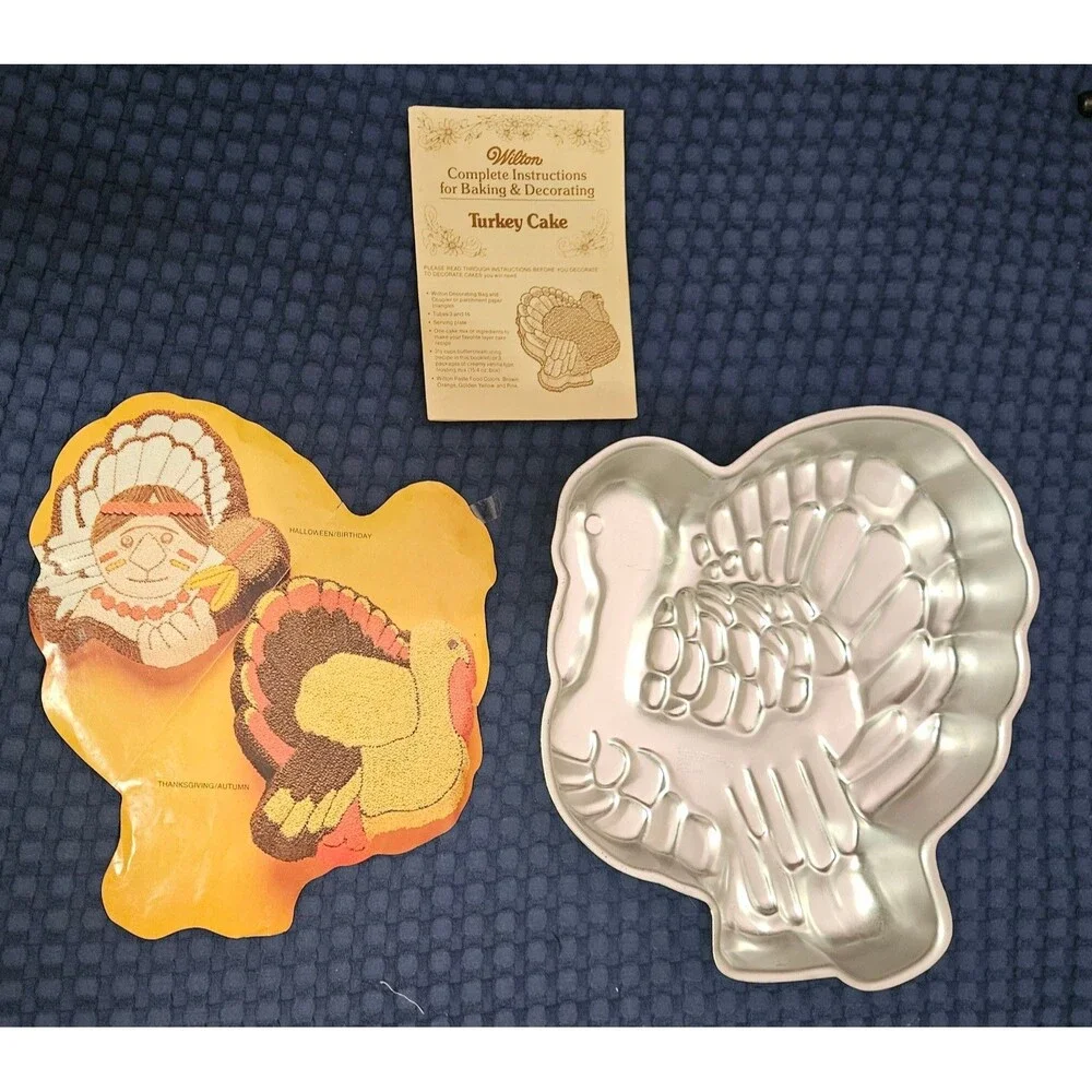 Wilton Turkey Cake Pan 2-Layer Cake Mix Vintage 1979